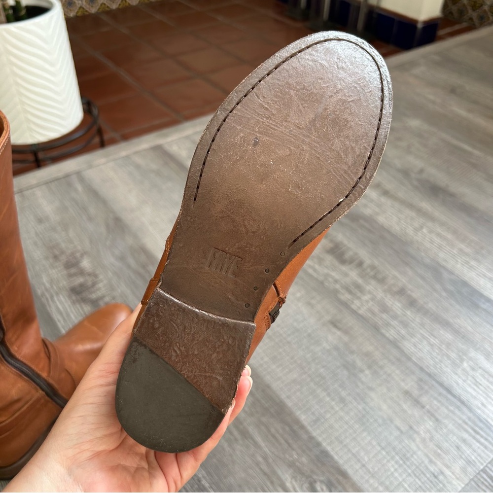 Frye Melissa Belted Leather Boots NEW! - Picture 8 of 10